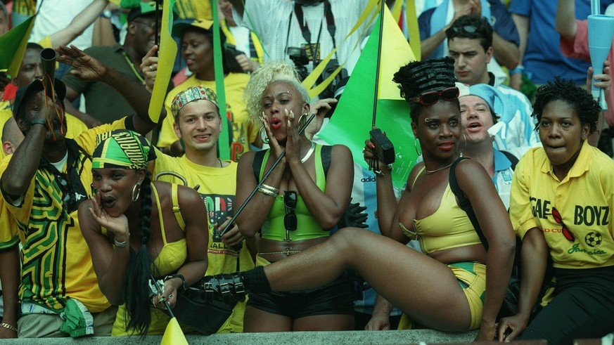 IMAGO / Allstar

Jamaica Fans Football Fans World Cup 98 25 June 1998 PUBLICATIONxINxGERxSUIxAUTxNEDxUSAxCHNxONLY Copyright: MaryxEvansxAllstarxStewartxKendall 12127108 editorial use only