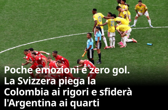 «Wenig Spannung und keine Tore. Die Schweiz besiegt Kolumbien im Penaltyschiessen und trifft im Viertelfinal auf Argentinien»