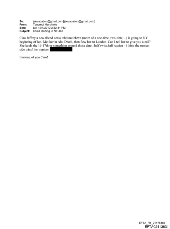 Epstein Files: Xenia Tchoumis Name taucht darin auf