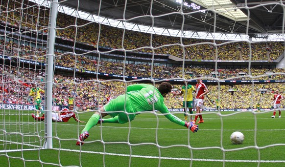 Impression aus dem Play-off-Final 2015 im Wembley, das Norwich mit 2:0 gegen Middlesbrough gewann.