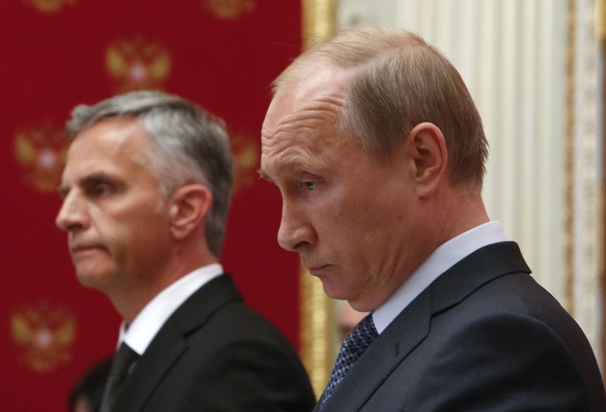Wladimir Putin mit Didier Burkhalter.&nbsp;