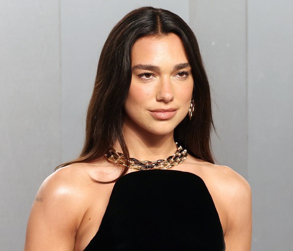 epa12825502 Dua Lipa arrives at the 2026 Vanity Fair Oscar Party following the 98th annual Academy Awards ceremony at Los Angeles County Museum of Art (LACMA) in Los Angeles, California, USA, late 15  ...