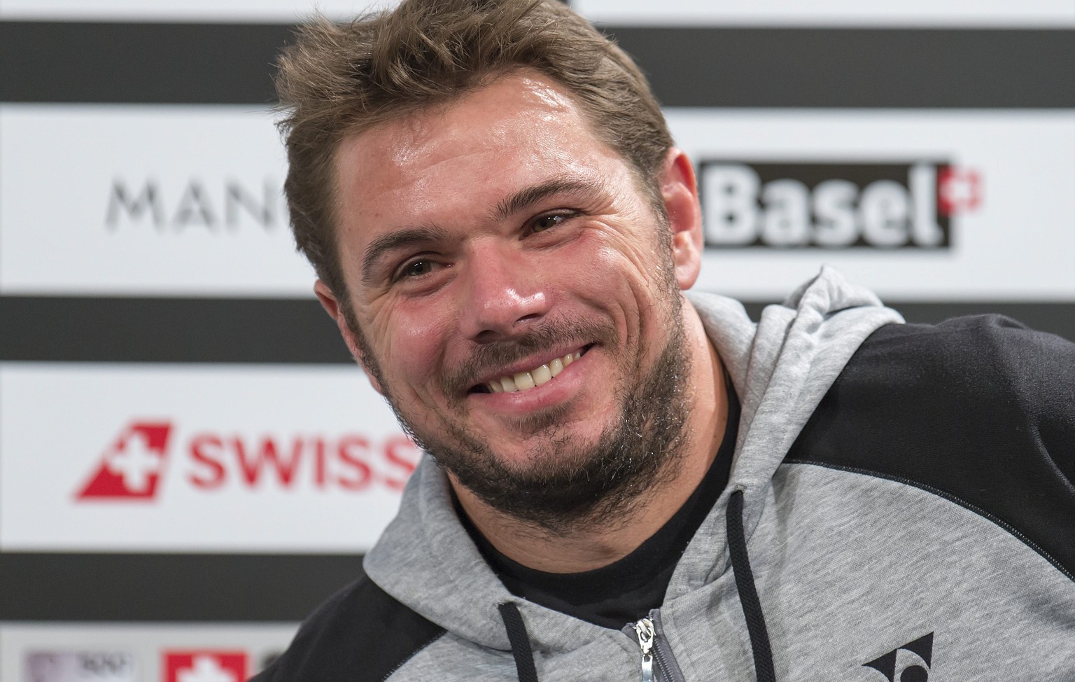 Trotz schwacher Resultate in den letzten Jahren ist Stan Wawrinka das Lächeln in Basel noch nicht vergangen.