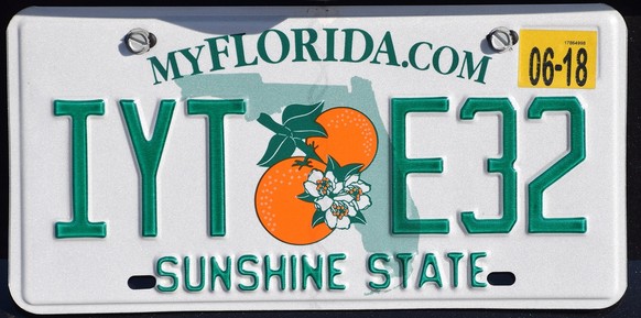 USA Auto Nummernschild