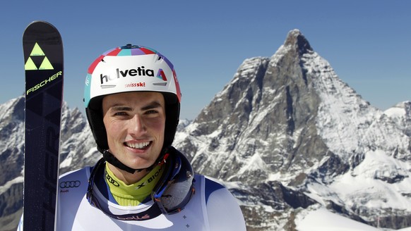 Walliser vor dem Walliser Wahrzeichen: Yule beim Fotoshooting in Zermatt.