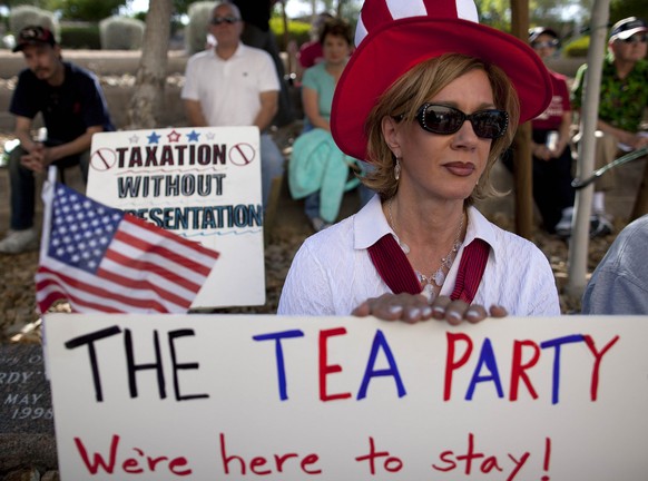 Anhängerin der konservativen Tea Party in den USA.