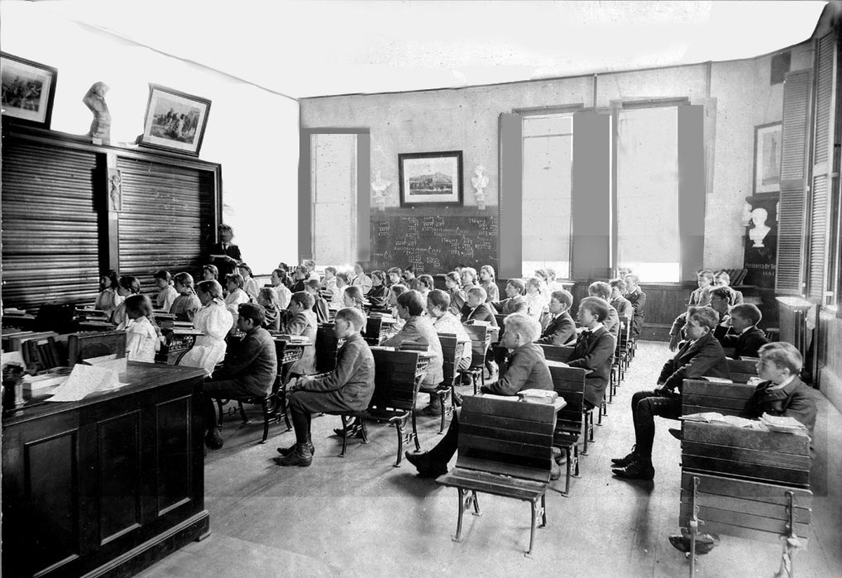 1896: Stunde für «mentale Arithmetik».