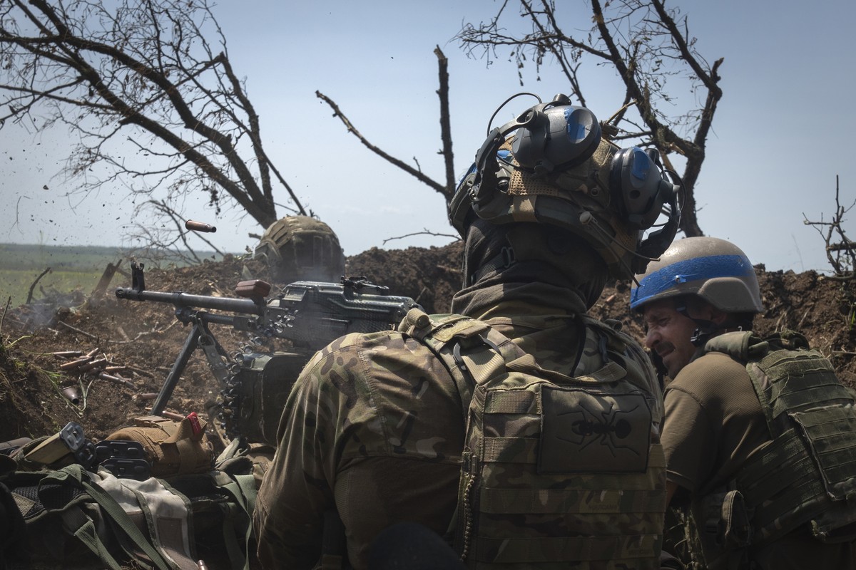 Des soldats ukrainiens en première ligne, dans la région de Zaporijia.