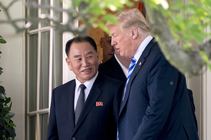 Keine Berührungsängste mit diktatorischen Hardlinern: Trump und Nordkoreas ehemaliger Geheimdienstchef Kim Yong Chol.