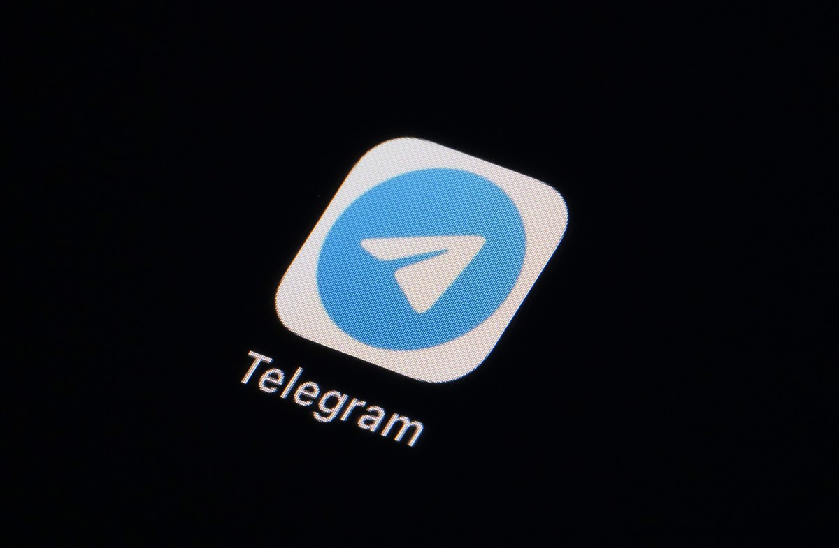 FILE - The icon for the instant messaging Telegram app is seen on a smartphone, Tuesday, Feb. 28, 2023, in Marple Township, Pa. A federal judge in Brazil on Wednesday, April 26, ordered a temporary su ...