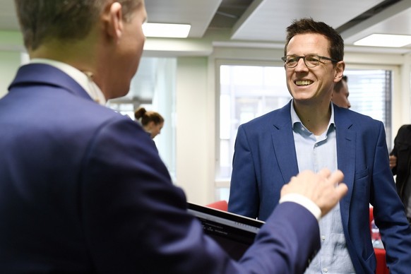 Christian Dorer, Chefredaktor Blick-Gruppe beim Start von Blick TV im Ringier Pressehaus in Zuerich am Montag, 17. Februar 2020. (KEYSTONE/Walter Bieri)