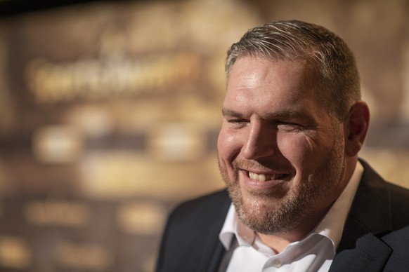 Schwinger Christian Stucki spricht an der Verleihung der Sports Awards 2019, aufgenommen am Sonntag, 15. Dezember 2019, in Zuerich. (KEYSTONE/Ennio Leanza)