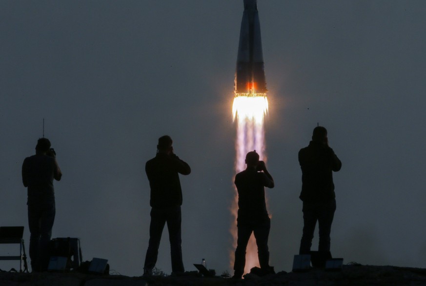 Start vom russischen Weltraumbahnhof Baikonur.