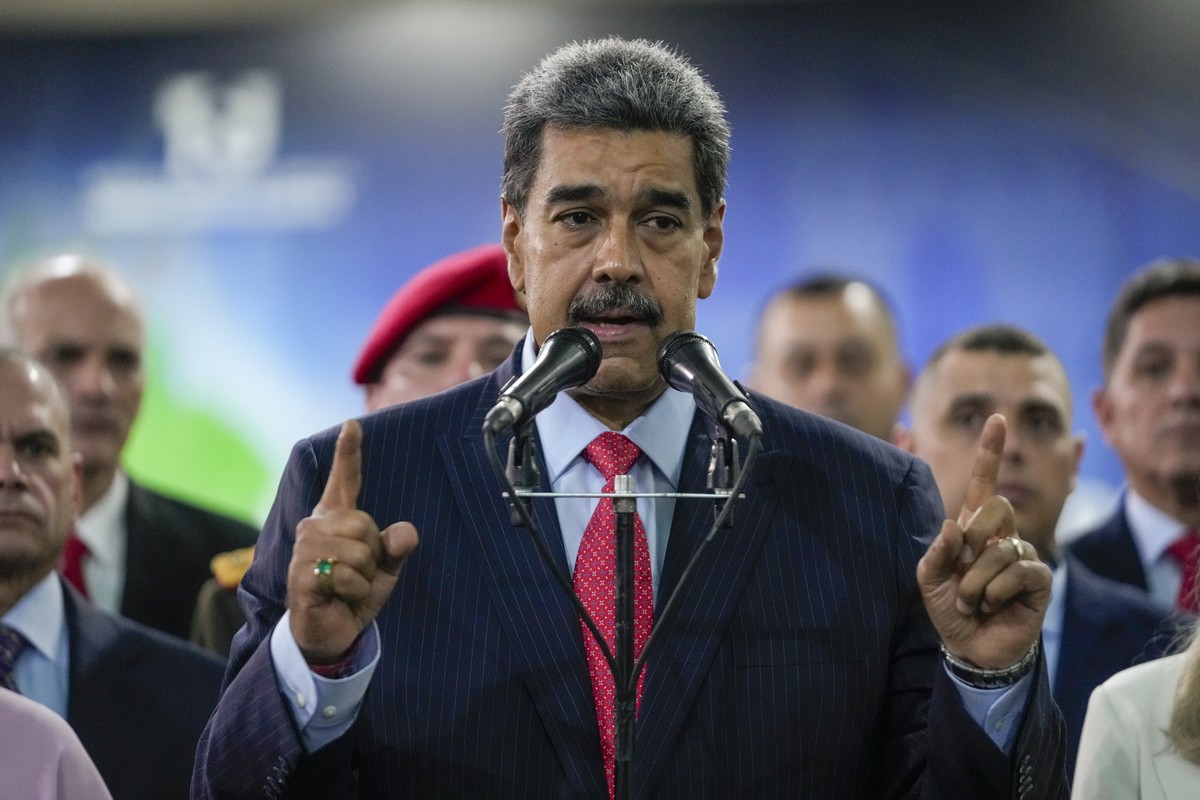 FILE - Venezuelan President Nicolas Maduro speaks at the Supreme Court in Caracas, Venezuela, July 31, 2024, three days after his disputed reelection. (AP Photo/Fernando Vergara, File)
Venezuela Elect ...