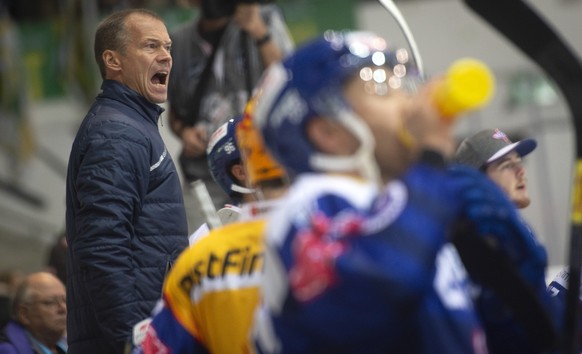 Klotens Assistent Waltteri Immonen waehrend dem Eishockey-Meisterschaftspiel der Swiss League zwischen dem EHC Kloten und dem HC Thurgau, am Samstag, 22. September 2018, in Kloten. (KEYSTONE/Melanie D ...