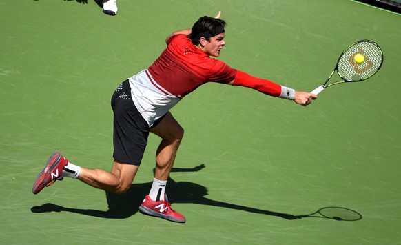 Auch Aufschlag-König Raonic ist gegen Djokovic machtlos.