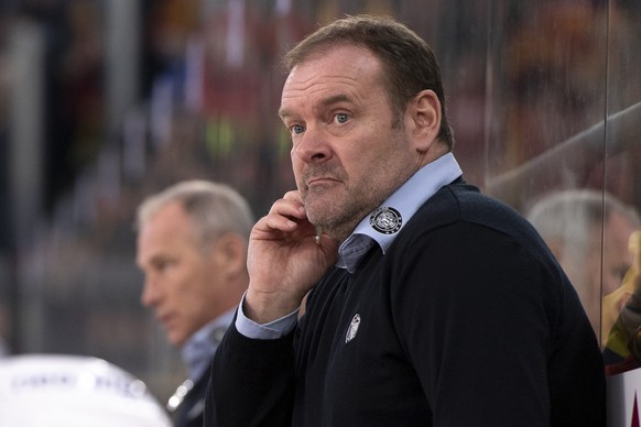 Langnaus Cheftrainer Heinz Ehlers fotografiert, beim Eishockey Meisterschaftsspiel der National League zwischen dem EHC Biel und den SCL Tigers, am Freitag, 22. Februar 2019, in der Tissot Arena in Bi ...