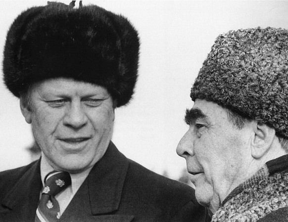 US-Präsident Gerald Ford und der sowjetische Staatschef Leonid Breschnew 1974 in Wladiwostok