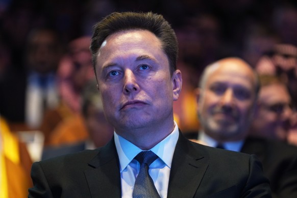 FILE - Elon Musk attends the Saudi Investment Forum at the Kennedy Center, Wednesday, Nov. 19, 2025, in Washington. (AP Photo/Evan Vucci, File)
Elon Musk