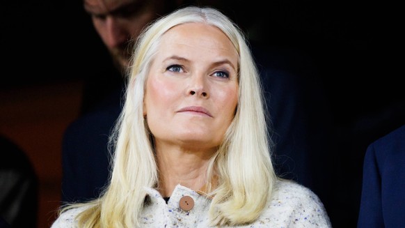 Norway v Moldova, 2026 World Cup qualification, Oslo, Norway Oslo, Norway. 09th, September 2025. Mette-Marit, Crown Princess of Norway seen at the 2026 World Cup qualification match between Norway and ...