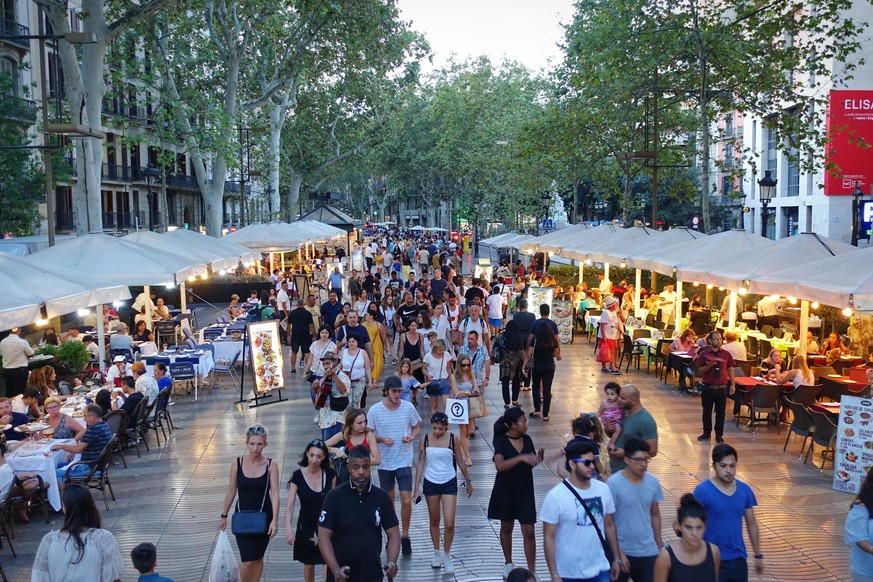 Touristenmeile des Schreckens: La Rambla in Barcelona.