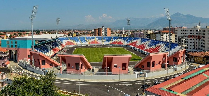 Das schmucke Stadion von Shkoder.