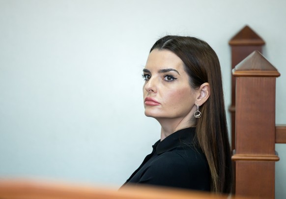epa11472544 Bashkan (head) of Gagauzian Autonomy Evghenia Gutul attends her hearing at the Chisinau Buiucani Court in Chisinau, Moldova, 11 July 2024. Gutul is charged on illegal financing of politica ...