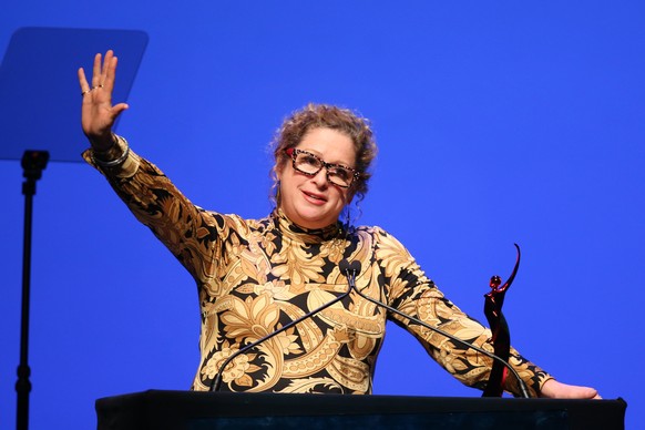 WESTWOOD, CA - FEBRUARY 10: Honoree Abigail Disney accepts a Woman of the Year award onstage during the 17th Annual Women&#039;s Image Awards at Royce Hall, UCLA on February 10, 2016 in Westwood, Cali ...