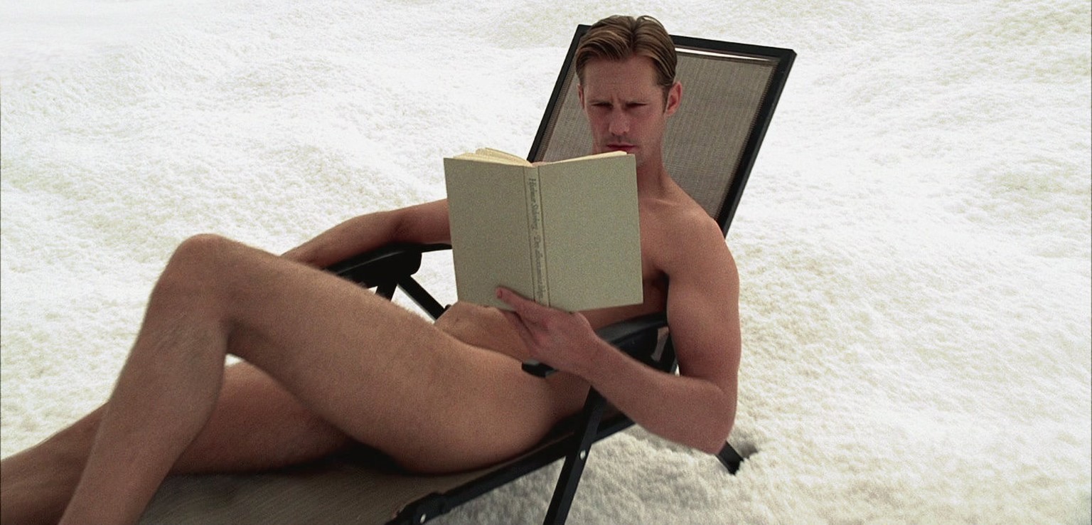 Alexander Skarsgard («True Blood»-Beau) beim Nacktlesen in Åre, Schweden.