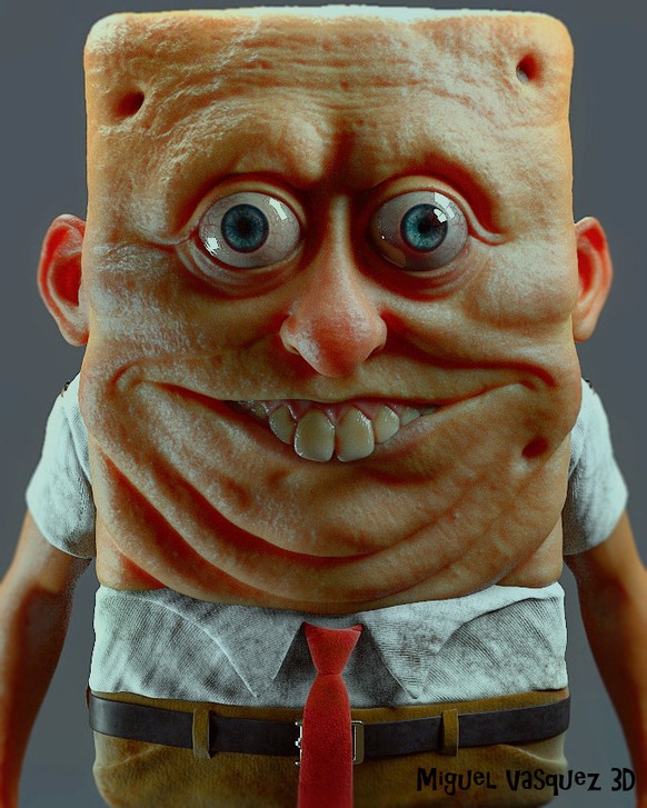 miguel vasquez spongebob squarepants patrick star humanoid realfigure 3d modelling rendering https://www.artstation.com/artwork/Nk3w5