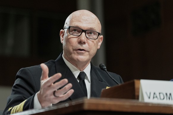 Admiral Frank M. Bradley, USN, testifies during a Senate Armed Services Committee hearing to examine his nomination to be admiral and Commander, United States Special Operation Command, Tuesday, July  ...