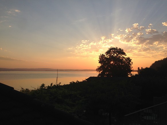 Sonnenaufgang am Untersee in Steckborn.