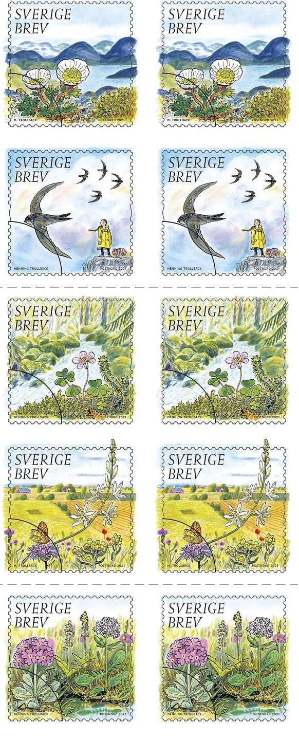 Greta Thunberg Briefmarken Schweden