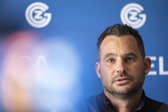 Gernot Messner, neuer Cheftrainer des Grasshopper Club Zuerich, spricht bei einer Medienkonferenz, am Dienstag, 17. Maerz 2026, auf dem GC Campus in Niederhasli. Der Grasshopper Club Zuerich hat sich  ...