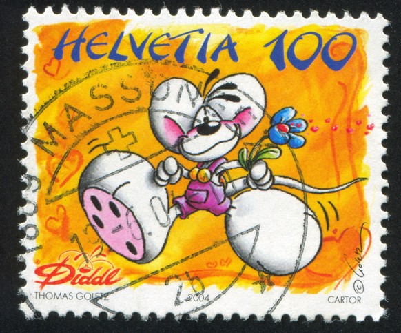 Von Diddl gab es sogar Briefmarken.