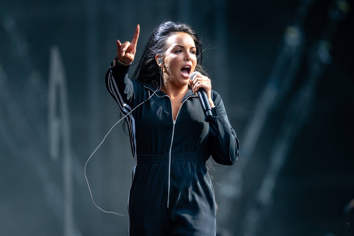 Splash Festival 2019 Juju alias Judith Wessendorf deutsche Rapperin auf der MainStage waehrend des 22. Splash Festivals - Tag 3 - auf der Halbinsel Ferropolis Stadt aus Eisen am 13. July 2019 bei Grae ...