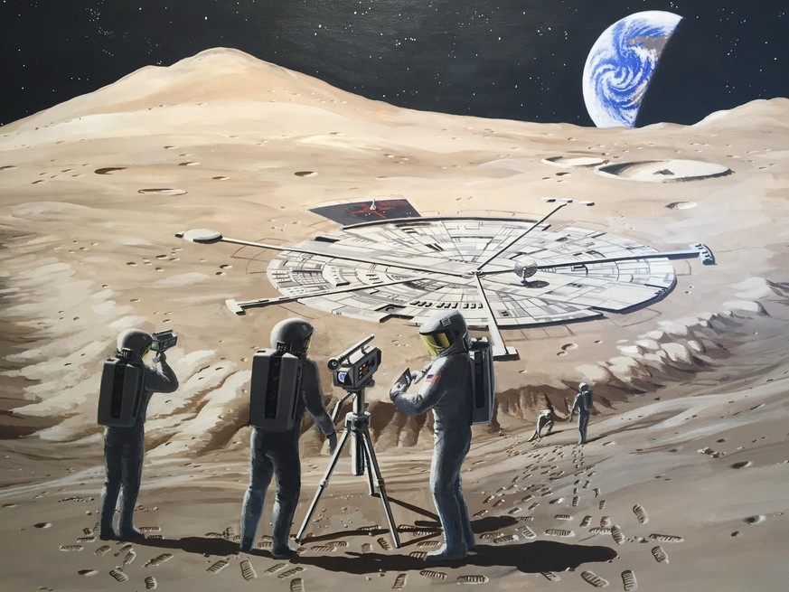 Moon Base painted for the NASA Glenn Research Center by NASA technical illustrator Les Bossinas

https://www.reddit.com/r/RetroFuturism/comments/awzpe2/moon_base_painted_for_the_nasa_glenn_research/
