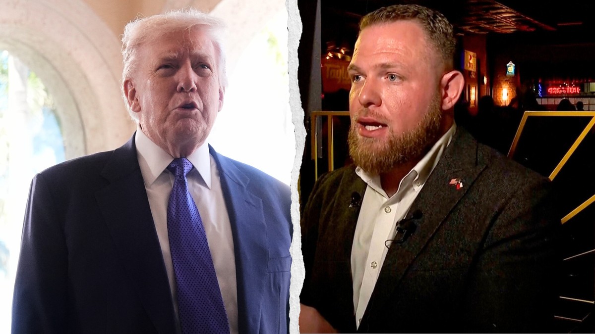 Donald Trump et le démocrate Taylor Rehmet.