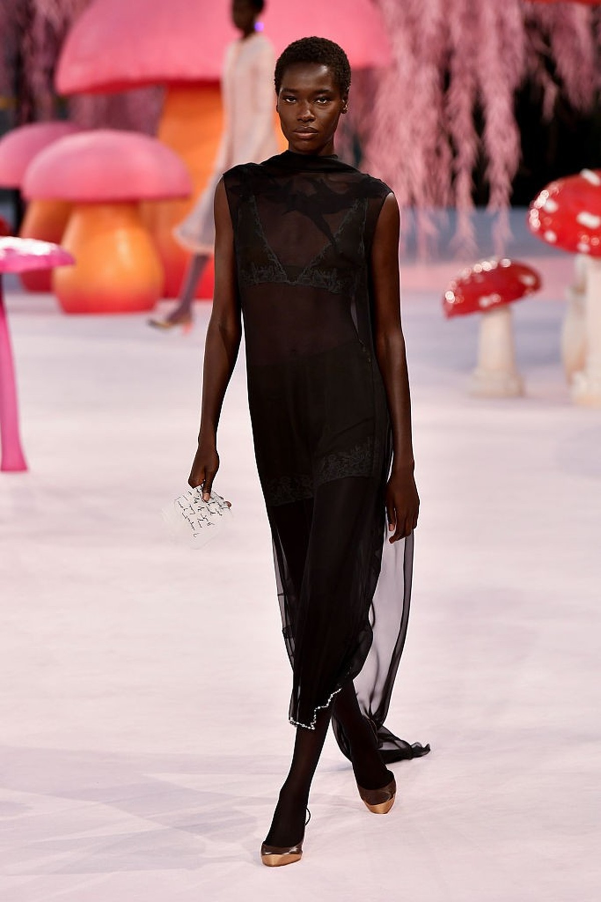 PARIS, FRANCE - JANUARY 27: (EDITORIAL USE ONLY - For Non-Editorial use please seek approval from Fashion House) Models walk the runway during the Chanel Haute Couture Week Spring/Summer 2026 show as  ...