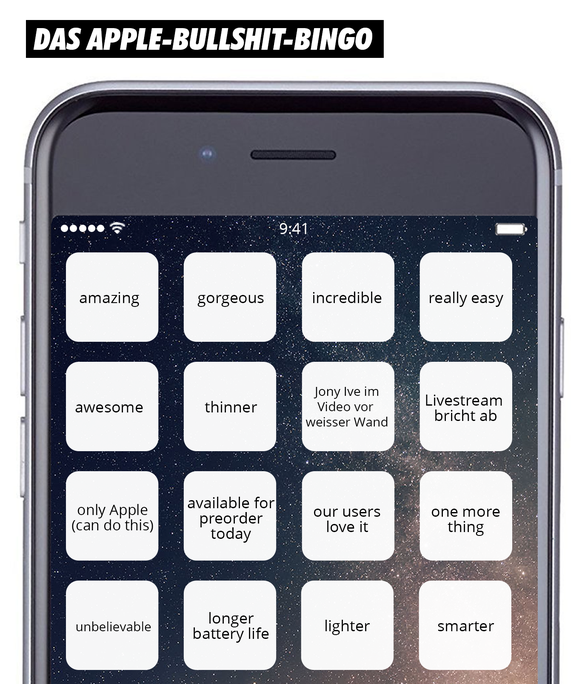 Apple Keynote Bullshit Bingo