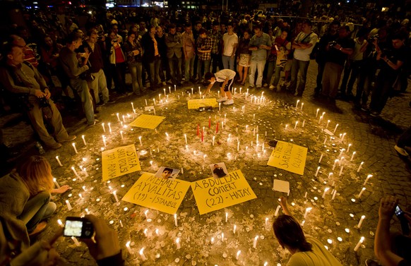 Kerzen für die Opfer der Proteste im Gezi-Park.&nbsp;