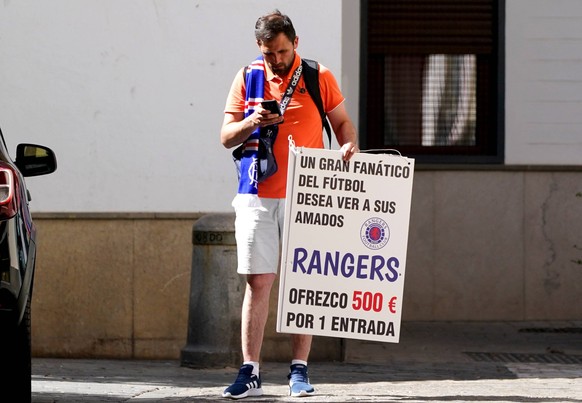 Dieser Rangers-Fans würde 500 Euro für ein Final-Ticket bezahlen.