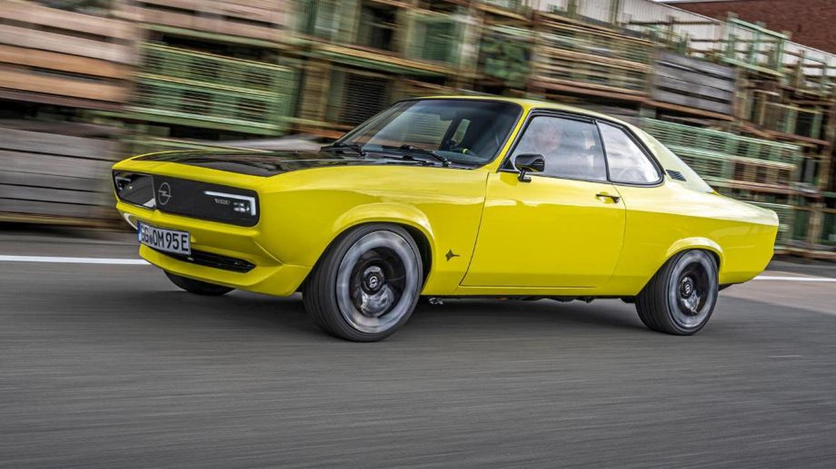 Opel Manta GSe ElektroMOD: Der Elektro-Nachbau ist – rein äusserlich – nah dran am Original von 1970. Die kommende Neuauflage wird allerdings komplett anders aussehen.