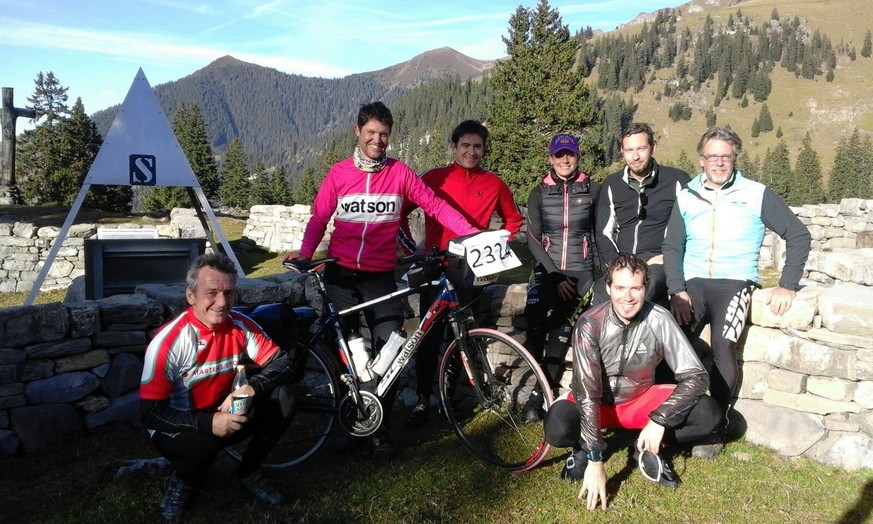 Yeah, was für eine Truppe: einfach mal kurz auf die Älggi-Alp gestrampelt.