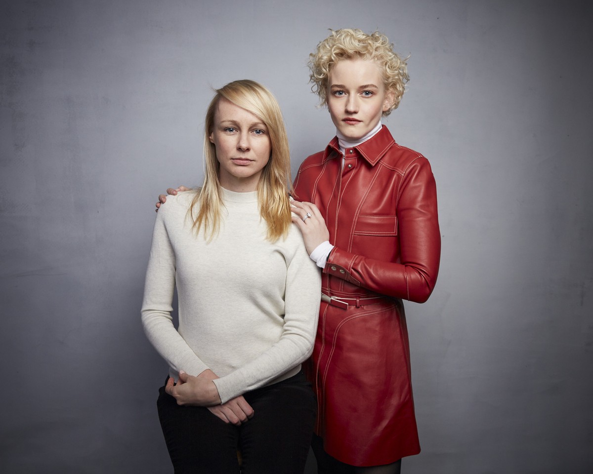 Writer/director Kitty Green, left, and Julia Garner pose for a portrait to promote the film "The Assistant" at the Music Lodge during the Sundance Film Festival on Sunday, Jan. 26, 2020, in  ...