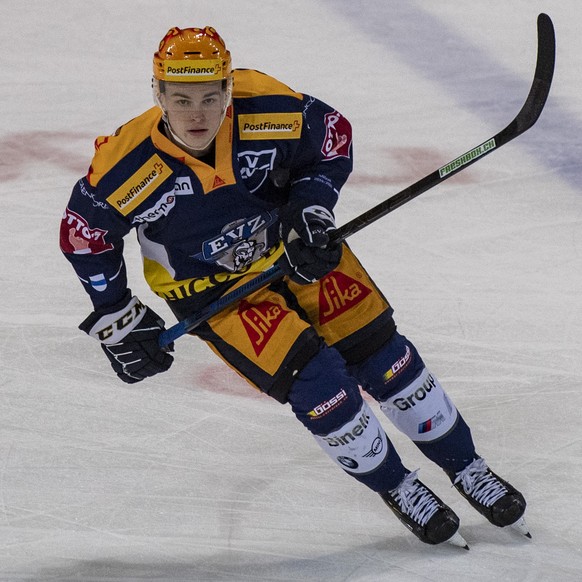 Gregory Hofmann von Zug beim Eishockey Meisterschaftsspiel in der Qualifikation der National League zwischen dem EV Zug und Genf Servette vom Dienstag, 1. Oktober 2019 in Zug. (PPR/Urs Flueeler).