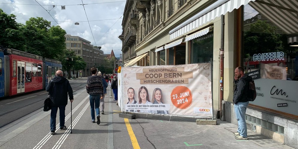 Am Hirschengraben in Bern wird eine neue Coop-Filiale eröffnet.