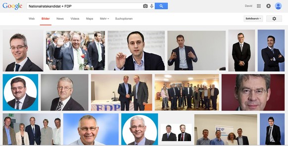 Google-Bildsuche für FDP Nationalratskandidaten.