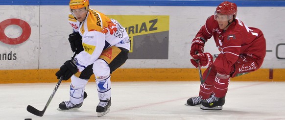 Bouchard im Duell mit Lausannes Hytönen.