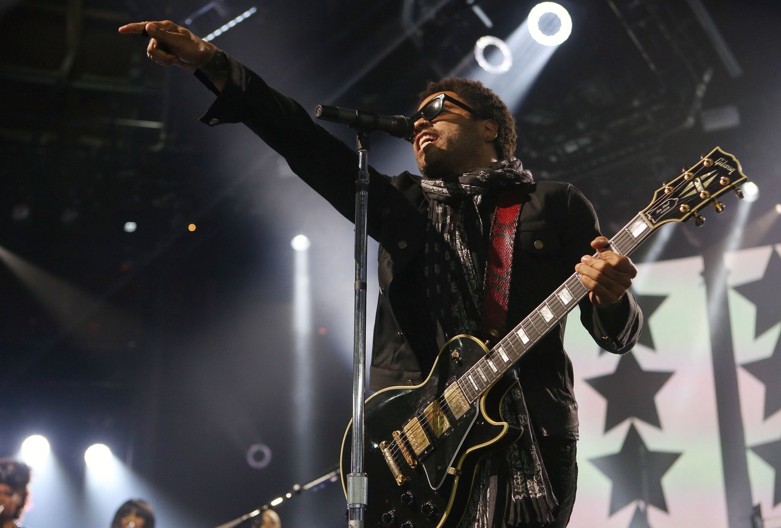 Lenny Kravitz singt «American Woman» am iTunes Festival in London.